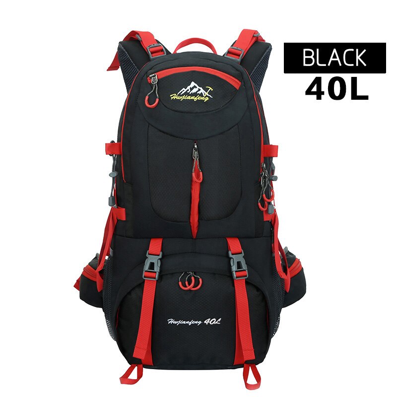 Sac à dos Trekking 60L sac de sport étanche sac à dos de voyage escalade sac de montagne 40L randonnée Camping ski sac à dos touristique 50L: Black 40L