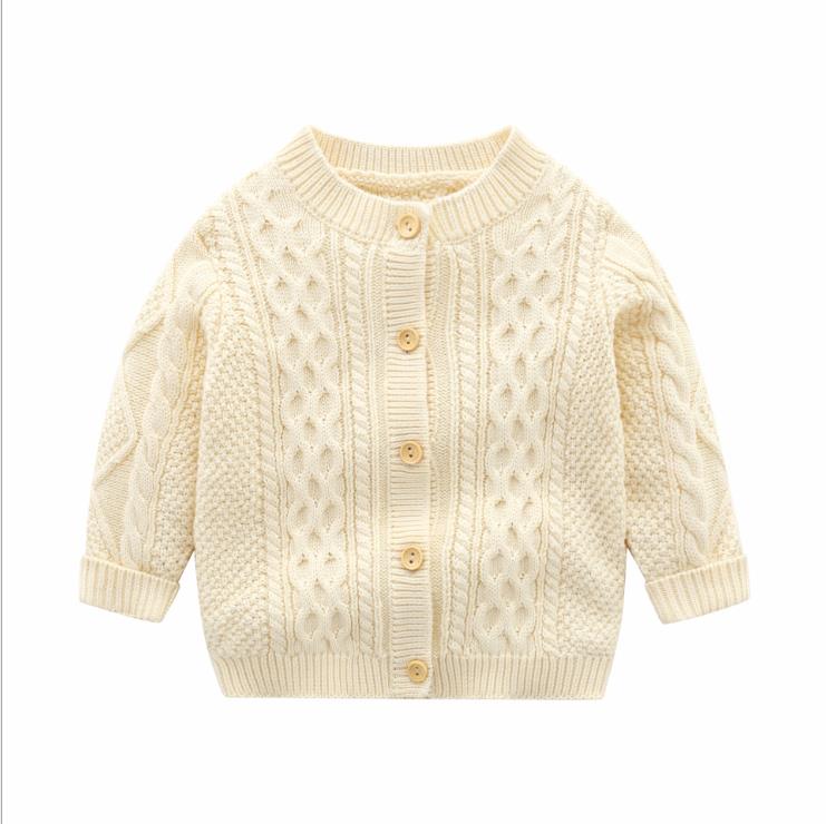 Baby Peuter Baby Jongens En Meisjes Gebreide Vest, Lange Mouwen Ronde Hals Trui Herfst En Winter Bovenkleding: Blauw / 5-8months