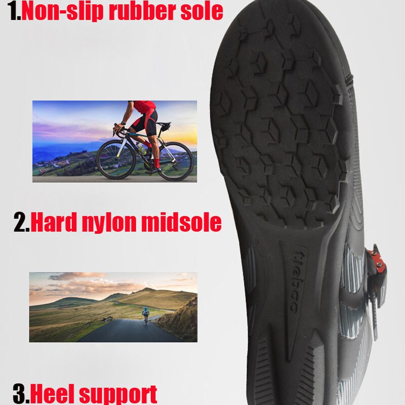 Tiebao cycling sneakers Breathable Unisex Road Bike Shoes Non-lock Rubber Soles outdoor sport Triathlon MTB Shoes Cycling Shoes