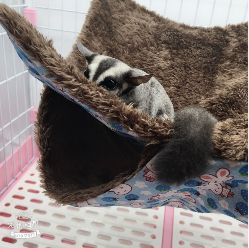 Husdjur dubbellagers plysch hängmatta varm hamster hängande säng iller hängande säng för katt gnagare hängmatta för hamster husdjur tillbehör