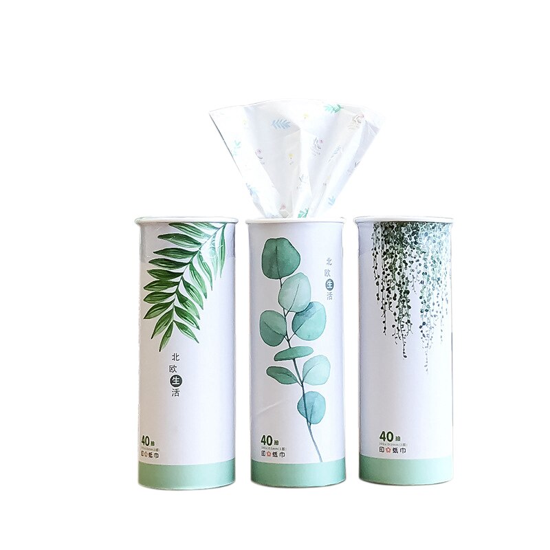3 tønder plantetrykt bilpapirhåndklæde 40 pumpende 3 lag tykt lommetørklæde papir festservietter baby shower tissue