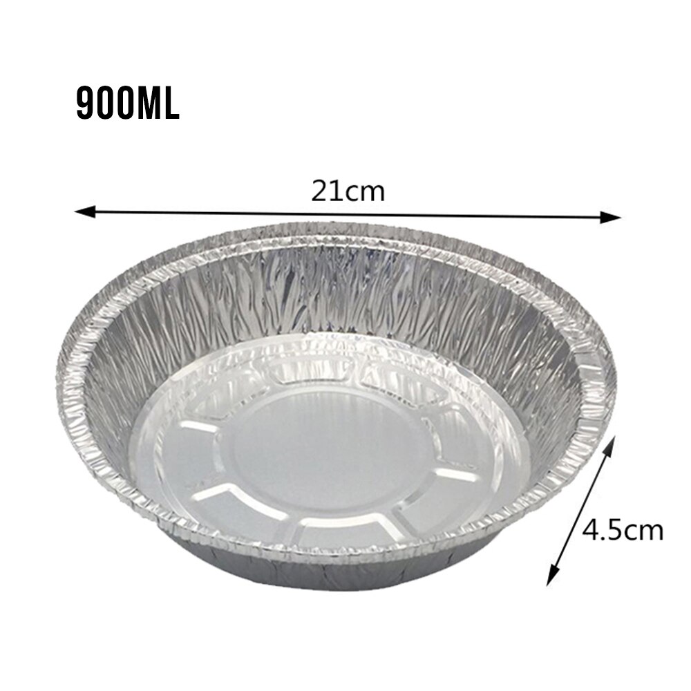 Aluminiumfolie bakvorm wegwerp bakvorm met plastic deksels rond - verpakking  of 20 keuken diner restaurant benodigdheden