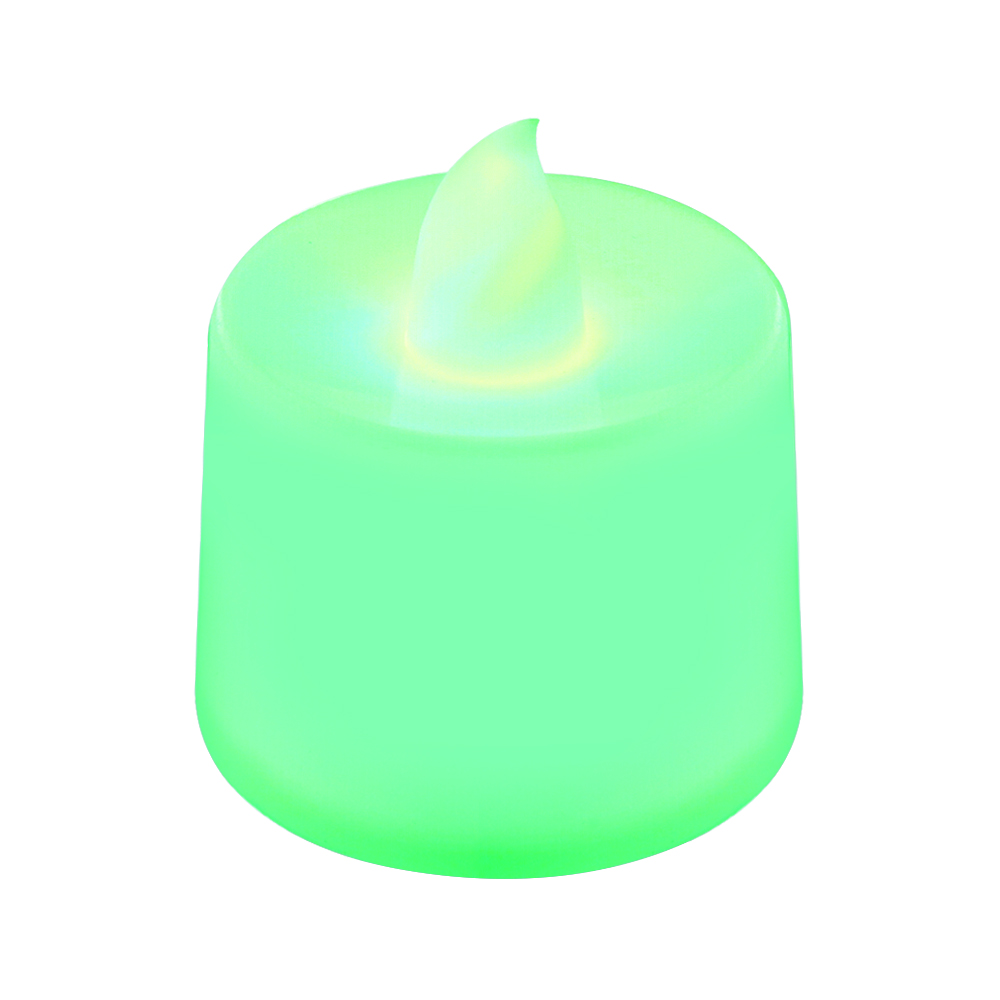1 PCS LED Candle Multicolor Lamp LED Candle Holders Tea Light Battery Powered Simulation Flame Flashing Birthday Candle: green
