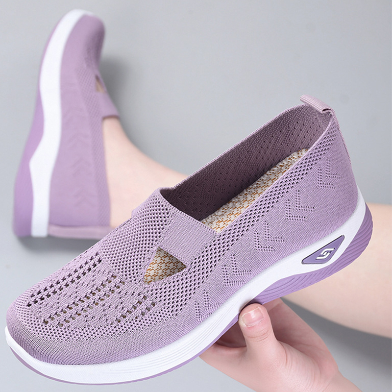 Vrouwen Wiggen Sneakers Schoenen Slip Op Flats Mannen Loafers Ademend Mesh Running Sneakers Dames Sportschoenen
