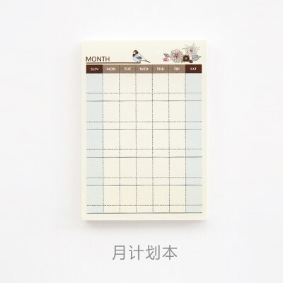 1 stücke Kawaii Wöchentlich Monatlich Arbeit Planer Buch Tagebuch Agenda für freundlicher Schüler Schule Liefert: Monat Planer