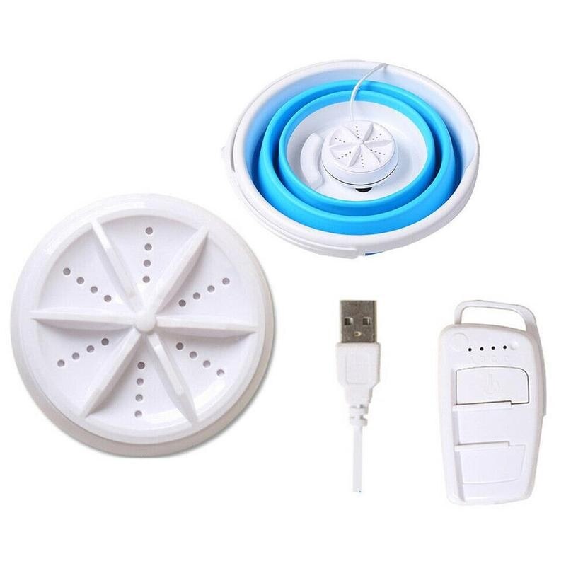 Składane przenośne elektryczne pralka mini automatyczne ubrania kształt wiadra pralnia USB podkładka robić domu podróży USB dormitorium