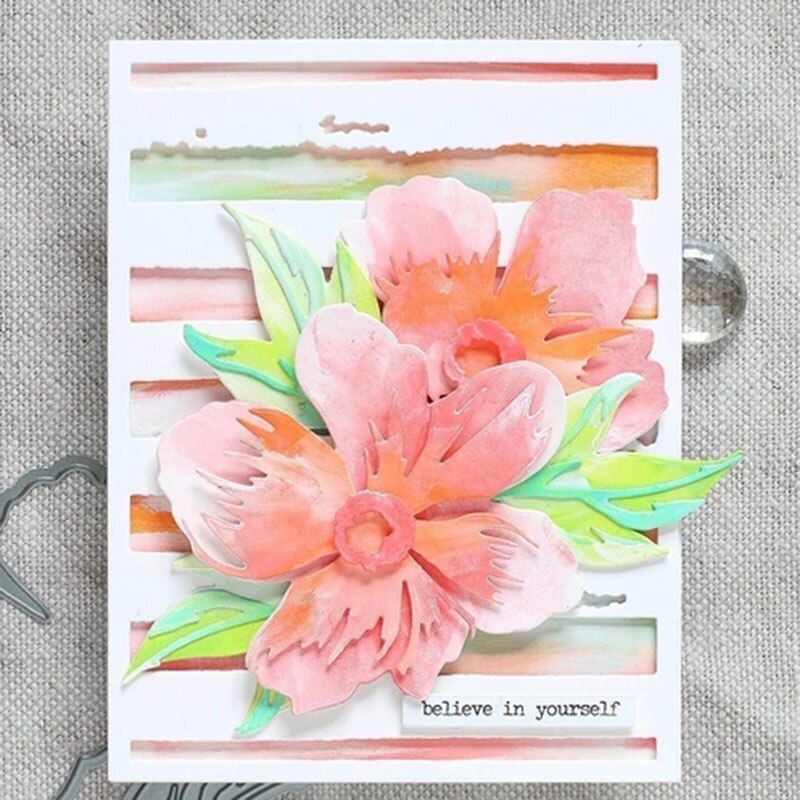 Metal Cutting dies Overlapping flowers die cut Scrapbooking Paper Craft Handmade Card Punch Art Cutter Decorative Stencil