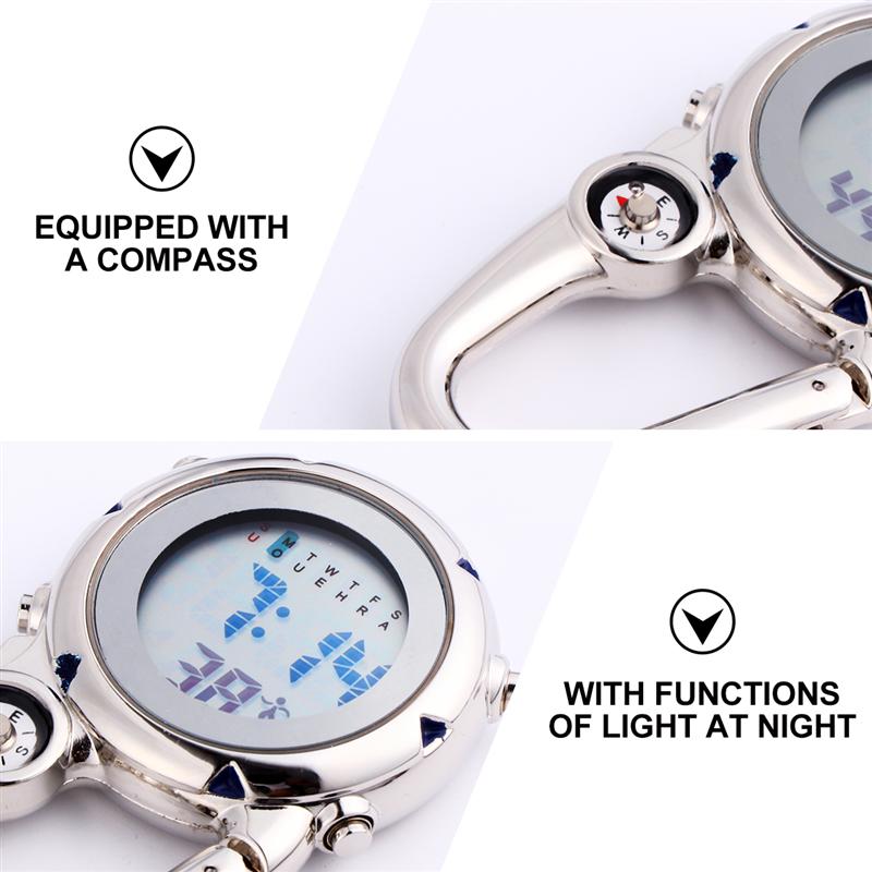 1pc Mini Carabiner Watch Useful Daily Gadget for Woman Adult
