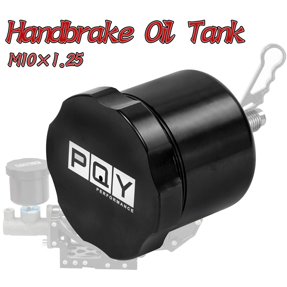 Aluminum Car Hydraulic Drift Rally Handbrake Oil Tank For Fluid Reservoir E-brake VR4611: black PQY logo