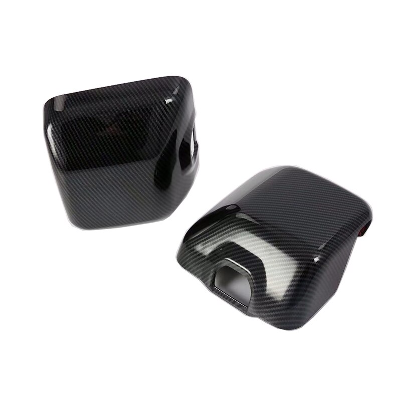 Tapas para espejo de puerta lateral de Jeep Wrangler JL , estilo de fibra de carbono