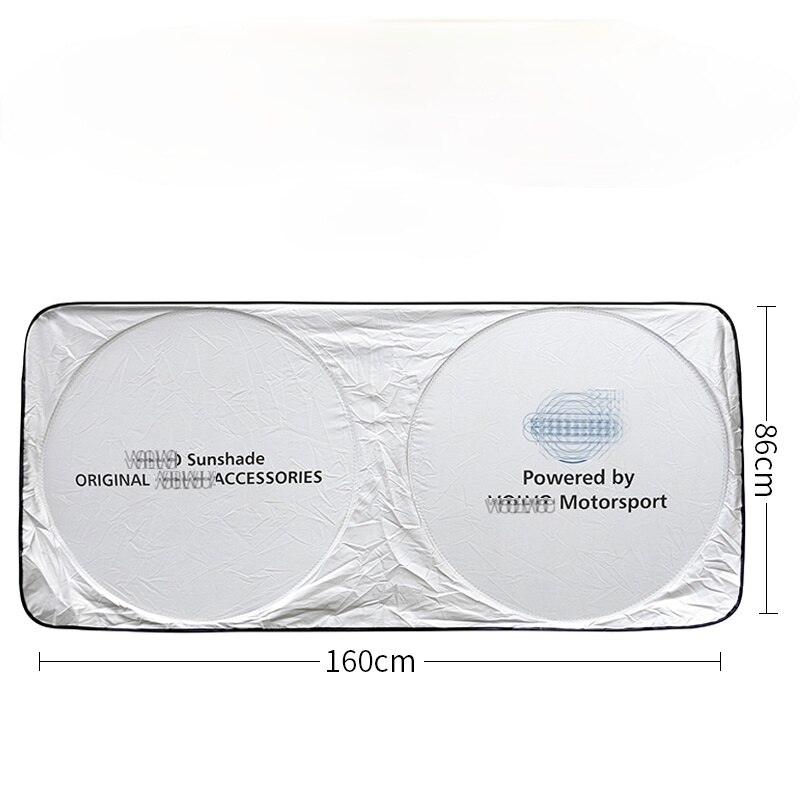 Windshield Sunshade for Volvo 60l S90 V40 Xc6 0xc90 Xc40 Sunscreen Heat-insulating Curtain Fabric Shade Pad: 160x86 no logo