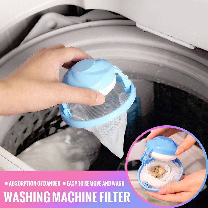 Laundry Bag Hair Catcher Mesh Pouches Filter Pet Fur Catcher Plastic Cleaning Tool Polyester Practical