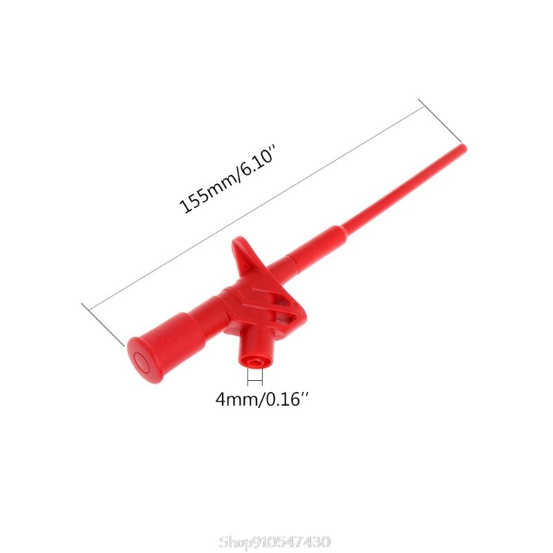 2 Pcs Insulated Test Hook Clip 1000V 10A Flexible Probe High Voltage 4mm Socket D23 20