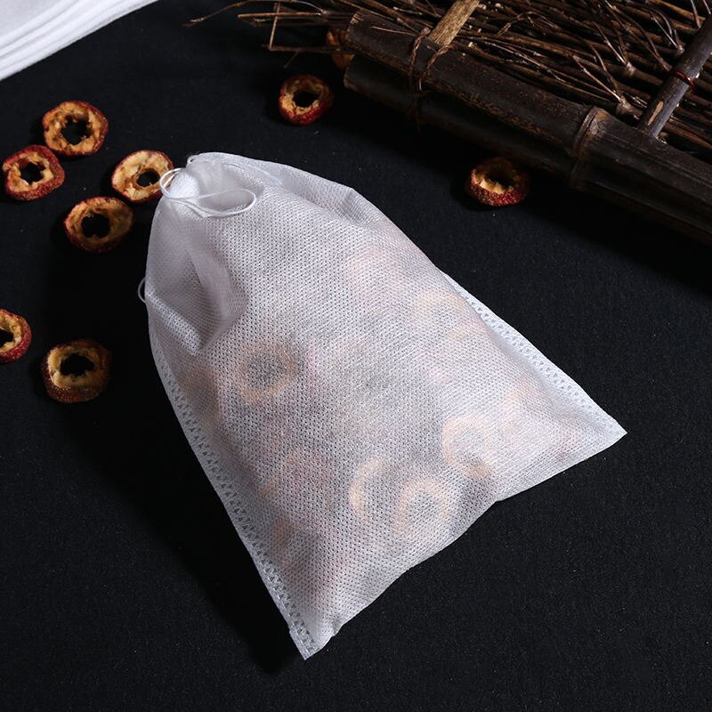 Tea Bags 100Pcs/Lot Empty Scented Drawstring Pouch Bag 5*7CM Seal Filter Cook Herb Spice Loose Coffee Pouches Tools