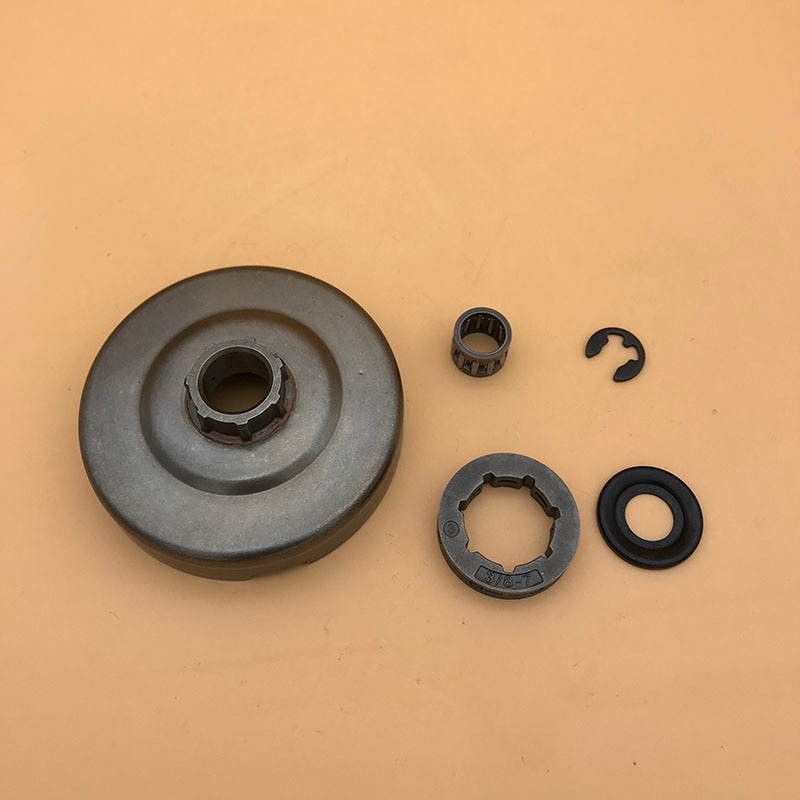 Hundure 3/8 "7 T Clutch Drum Tandwiel Lager Washer Clip Kit Voor Husqvarna 365 362 371 372 Xp 372XP kettingzaag Onderdelen