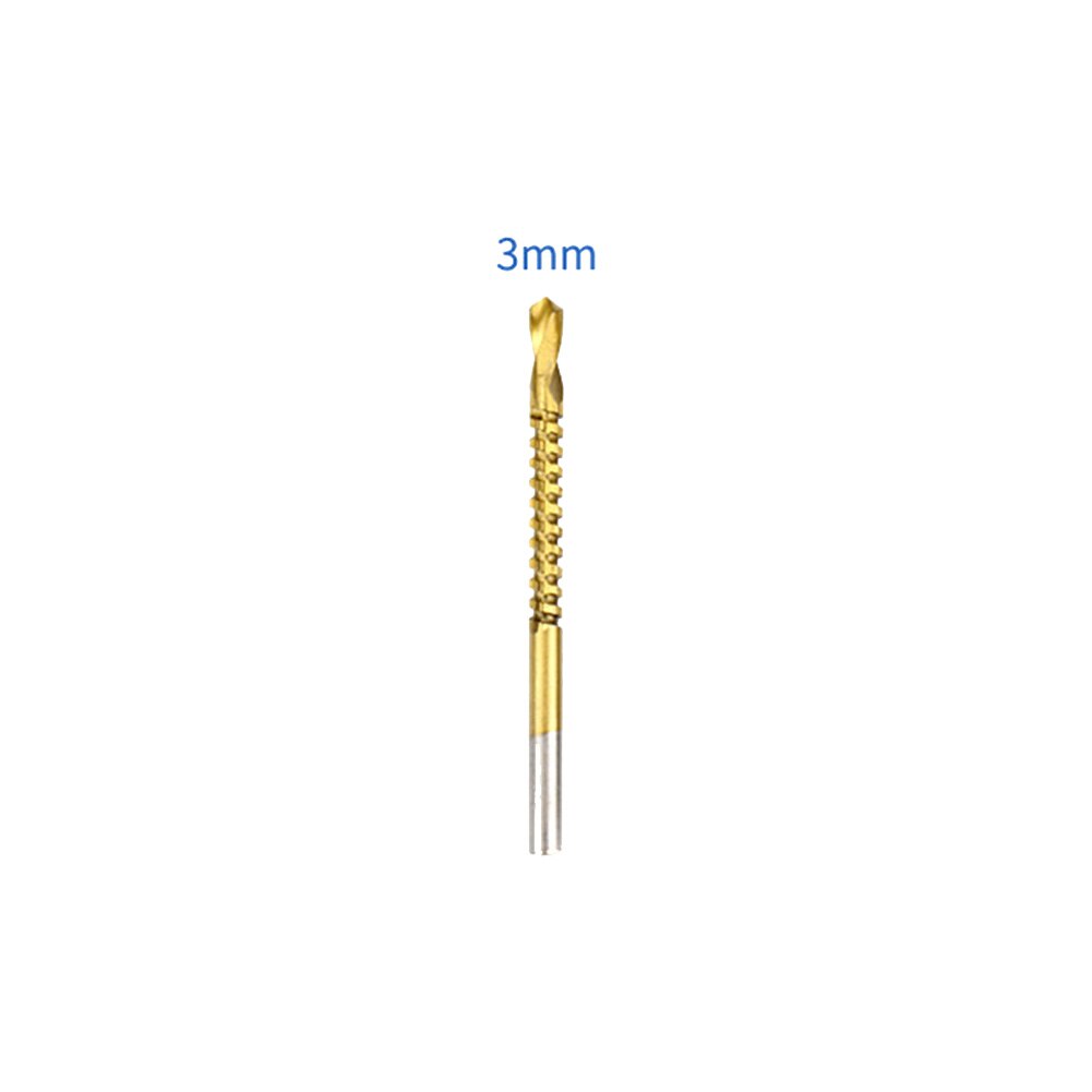 1/6 Stuks 3-8Mm Titanium Coated Hss Boor Elektrische Boor Gat Groovende Boor Zaag Timmerman houtbewerking Gereedschap: 1pc 3mm