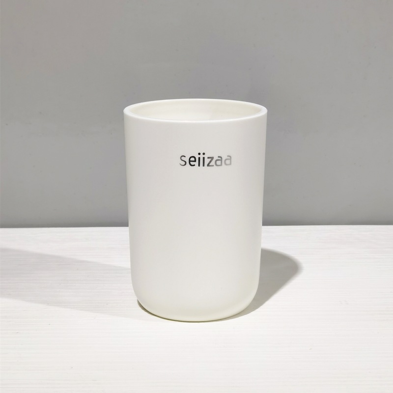 bathroom container wash set plastic toothbrush cup toothbrush holder press hand sanitizer bottle lotion: white cup