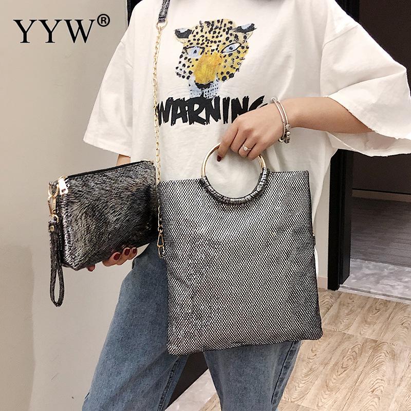 Luxury Handbags Women Tote Bags Grey Crossbody Bags For Women Large Capacity Black Foldable With Chain