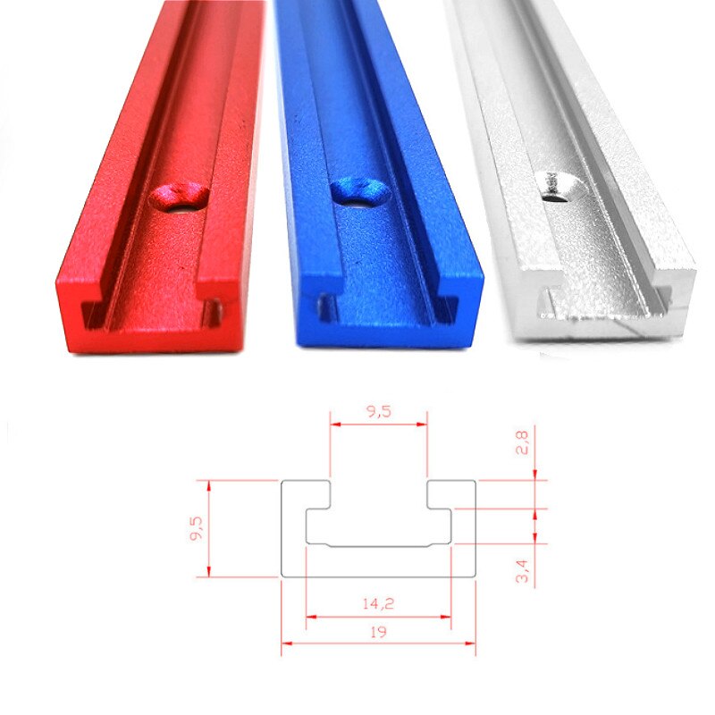 T Screw Fixture Slot Aluminium Woodworking T-slot Miter Track Jig Miter Track Stop for Router Table Bandsaws DIY Tools 300-800MM
