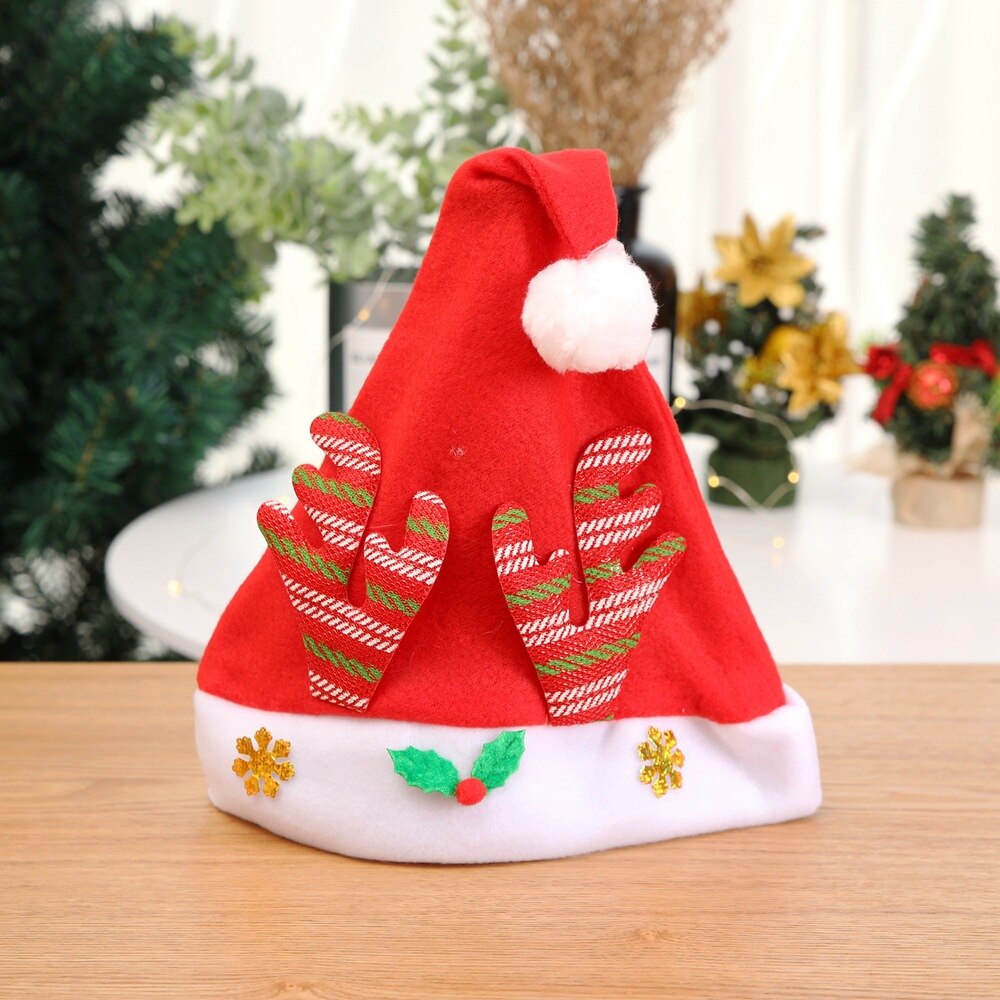 1 pièces bonhomme de neige père noël Elk noël chapeaux fête pour bébé adulte père noël chapeaux nouvel an décoration enfants fête fournitures: e