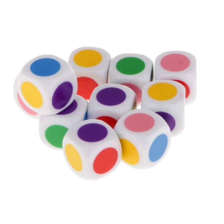 Jeu de société pour enfants, 5 pièces en acrylique, Six faces blanc, pour la fête familiale, jeux de Table amusants, jouets éducatifs de