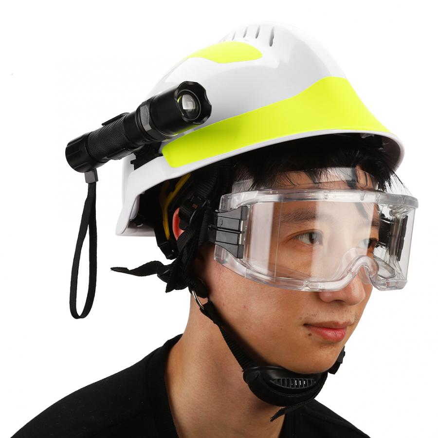 Emergency Rescue Safety Helmets Anti-Impact Fire Fighter Protective Hard Hat with Headlamp and Goggles Rescue Hard Hat