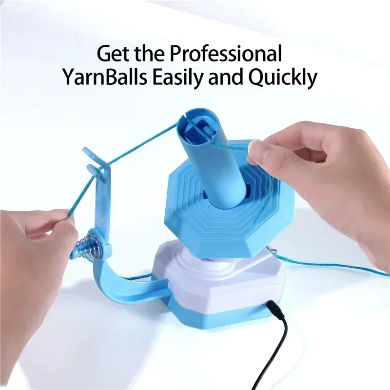 Cotton Yarn Thread Balls Dispenser Electric Winding Machine Home Yarn Winder DIY Crafts for Crocheters Knitters Crocheting