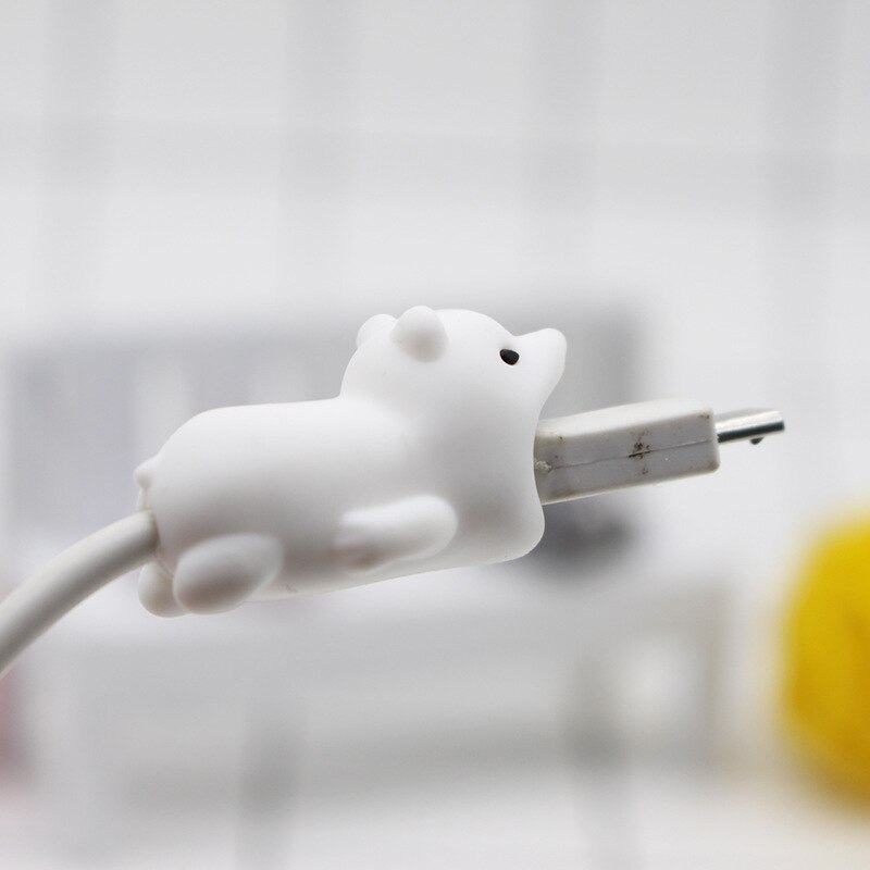 1PCS Nette Tier Kabel Wickler Kopfhörer Protector USB Linie Telefon Halter Zubehör Verpackung Veranstalter Reisen zubehör: D