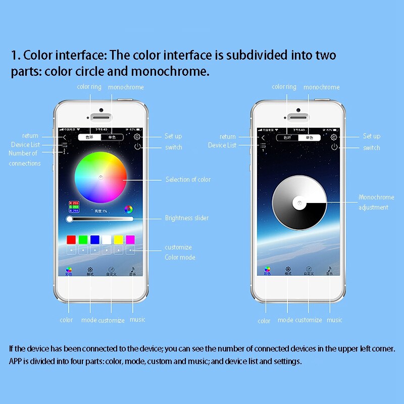 LED Bluetooth Remote Control with Voice Control 8368 RGB Music 4 Buttons Infrared 40 Button Controller