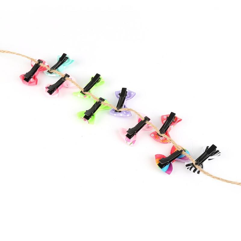 20 Stks/partij Grosgrain Lint Strik Peuter Haar Clips Handgemaakte Bows Baby Meisjes Haarspeldjes Pony Haarspelden Foto Props
