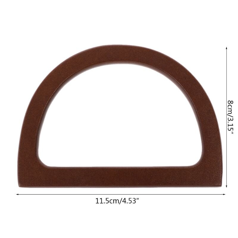 Ronde Houten Handvat Voor Handgemaakte Handtas Diy Tote Purse Frame Maken Tas Hanger: 3TT701093