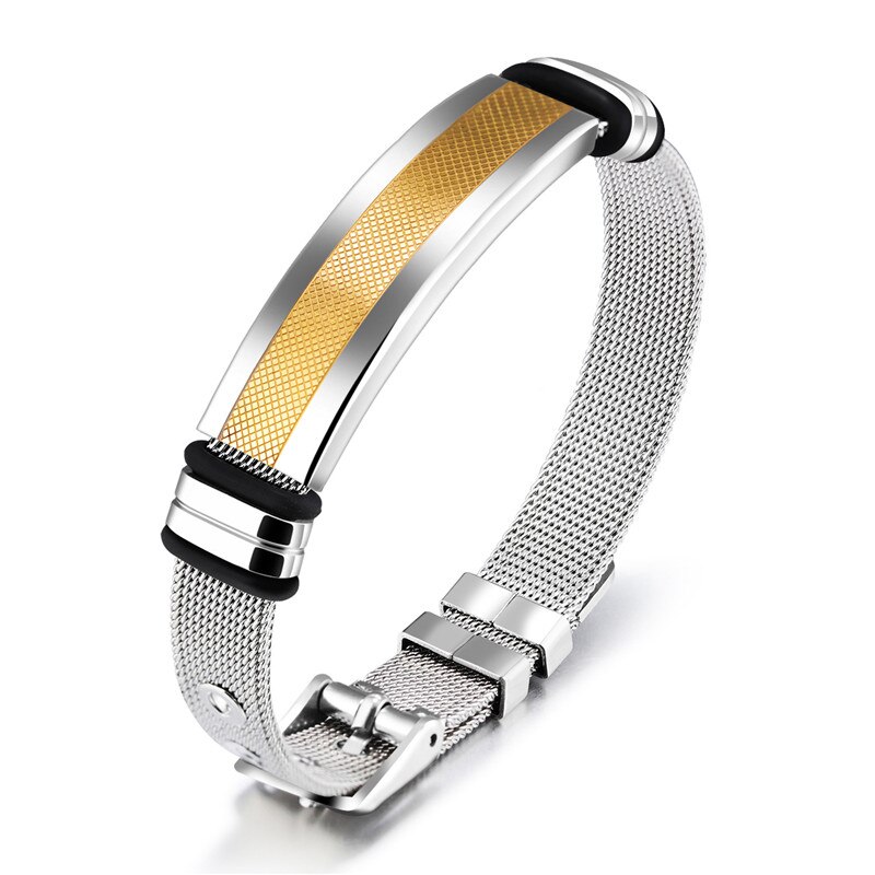ZORCVENS – ceinture en maille d&#39;acier inoxydable pour hommes, 12mm, Bracelet de montre, croix, breloque, chrétien, fermoir à boucle réglable: 80546