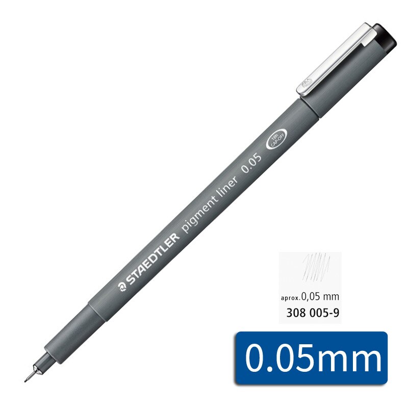 Staedtler Black Fineliner Drawing Pens - 0.05-2.0mm Office & School: WHITE