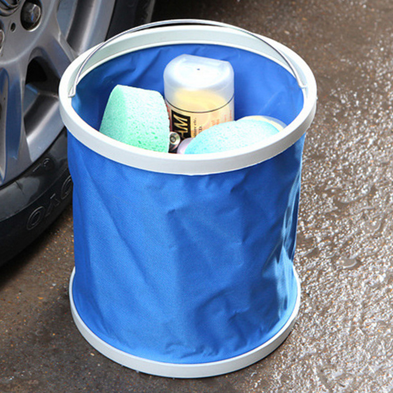 Foldable Car Wash Bucket Portable Washing Buckets Fishing Camping Auto Detailing Oxford Cloth Pail Car Accessories Styling