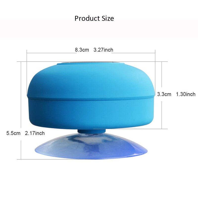 1 unidad, Mini altavoz portátil de , inalámbrico, impermeable, con banda Bluetooth, ducha, teléfono móvil, MP3, altavoces para coche, 3 W, Rojo