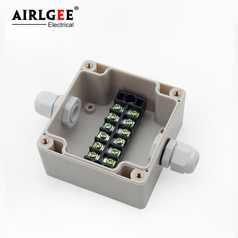 81*83*56mm 1 Inlet 1 Outlet waterproof terminal box junction box moisture-proof wiring box cable cable box nylon connector