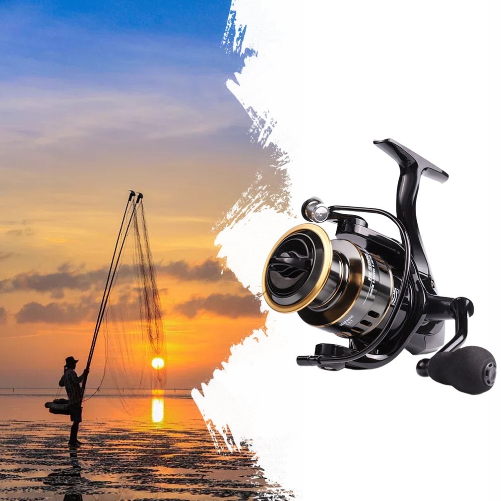 HE-1000-carrete de pesca de 12 ejes, de Metal, giratorio, Ultra suave, de aluminio, CNC, para pesca en agua dulce y salada