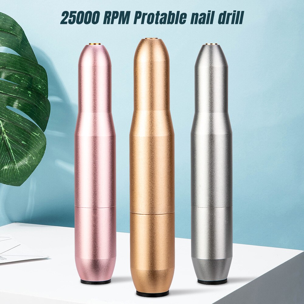 Elektrisk negleboremaskine kit manicure maskine 25000 rpm nail art pen pedicure neglefil negle art værktøjer kit