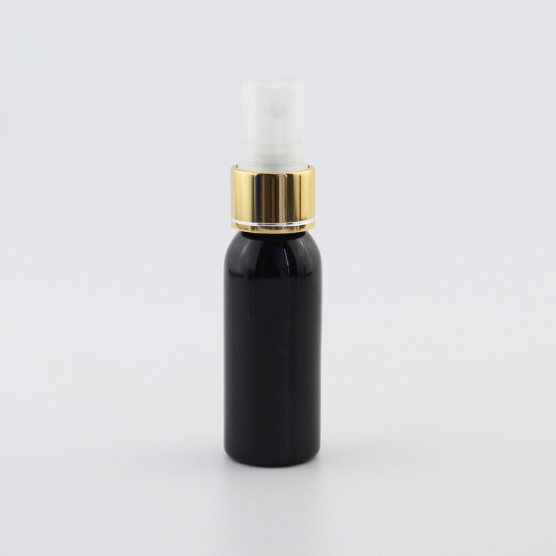 30ml Kleine Plastic Hervulbare Flessen Met Gouden Aluminium Sproeier Pomp 30cc X 50 Mist Spray Container Mini Parfum fles