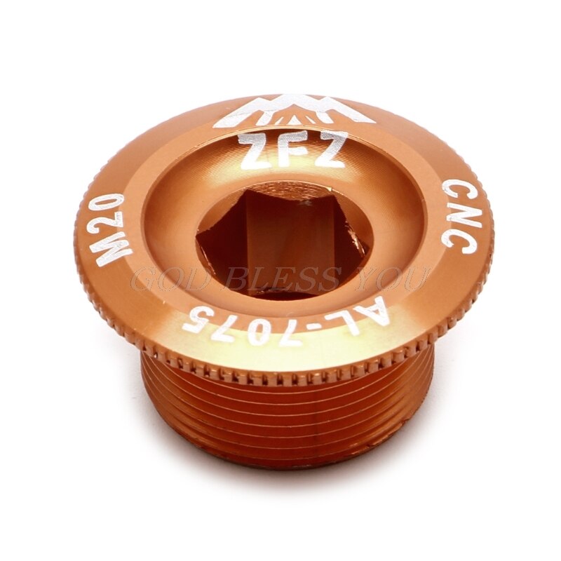 Mtb mountainbike cykel krankarm skruer kranksæt arm bolt cnc cover cups  m20mm til shimano: Orange