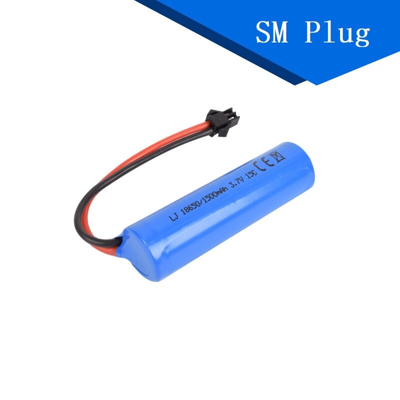 3.7V 1500mAh 15c リポバッテリーリモートコントロールヘリコプター/飛行機/車のバッテリー 3.7v 18650 円筒リポバッテリー SM プラグ