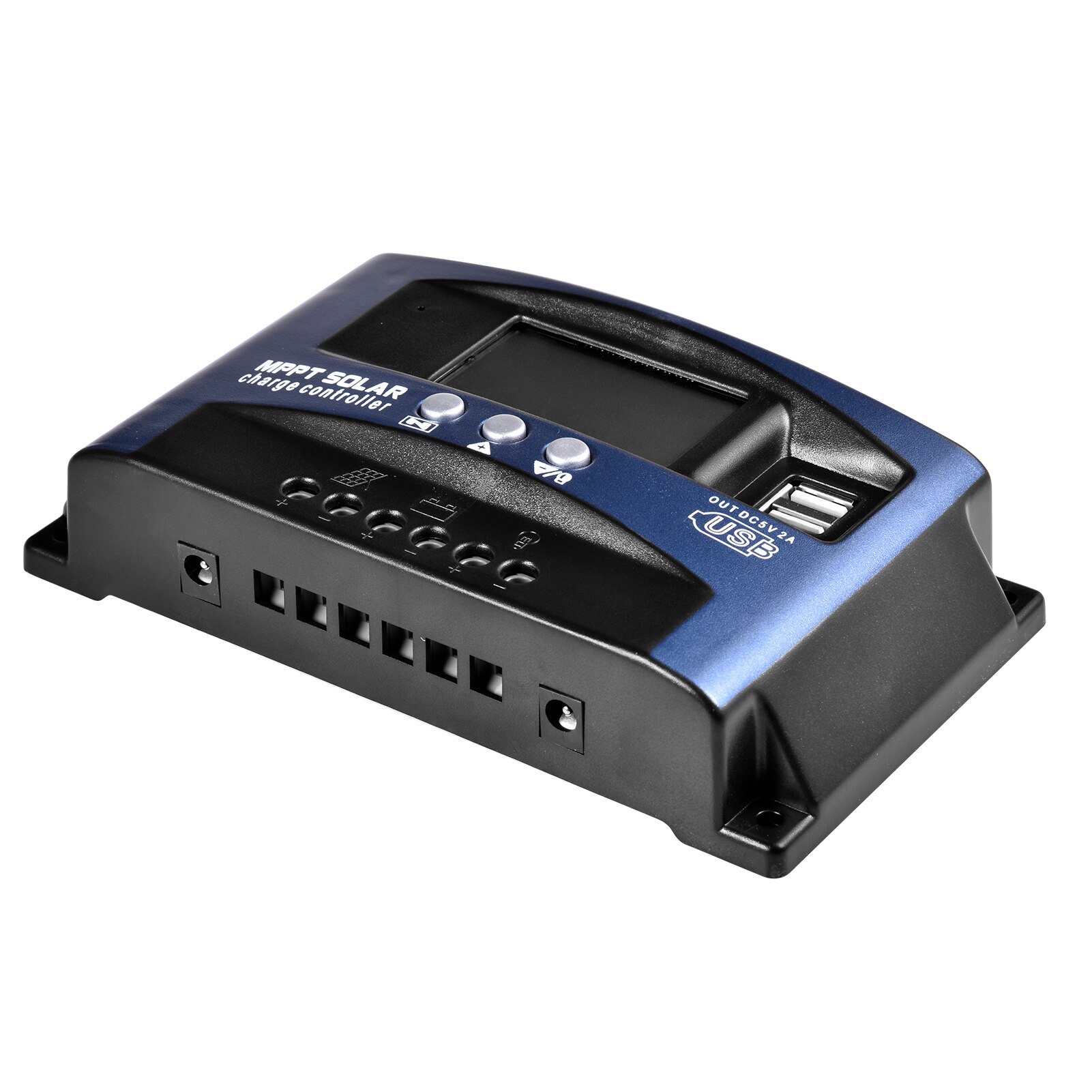 MPPT 60A/50A/30A/80A/100A /150A Solar Charge Controller Dual USB LCD Auto Solar Panel Battery Charge Controller Voltage Regulat: Black