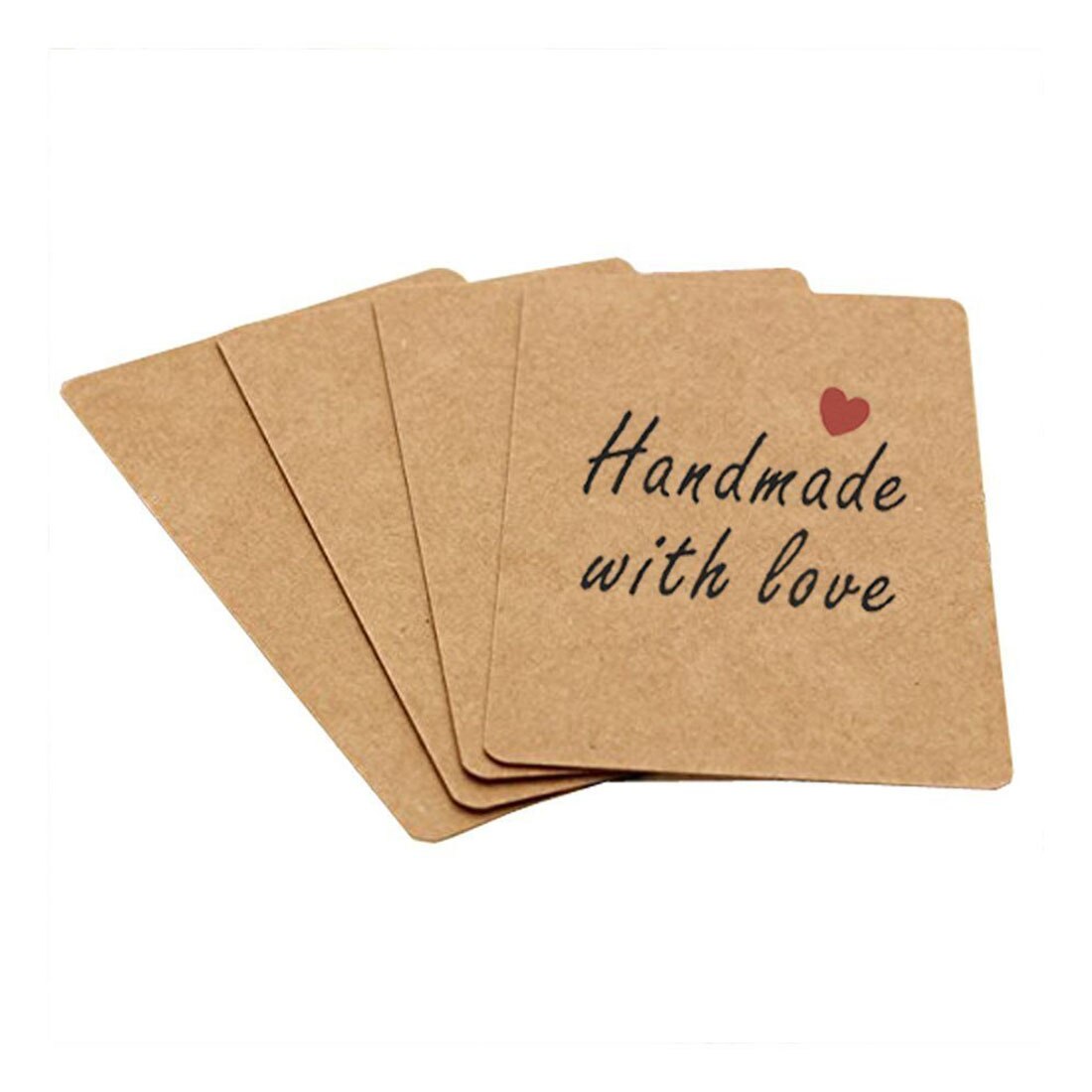 100 stk blankt kraftpapir visitkort word card besked kort diy kort