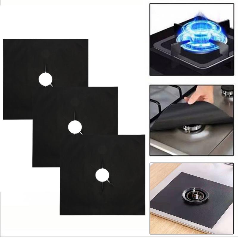 Quemador de cubierta reutilizable para estufa de Gas, 6 uds., Protector adecuado para diferentes fogones de Gas, almohadillas con revestimiento para suministro de cocina doméstico