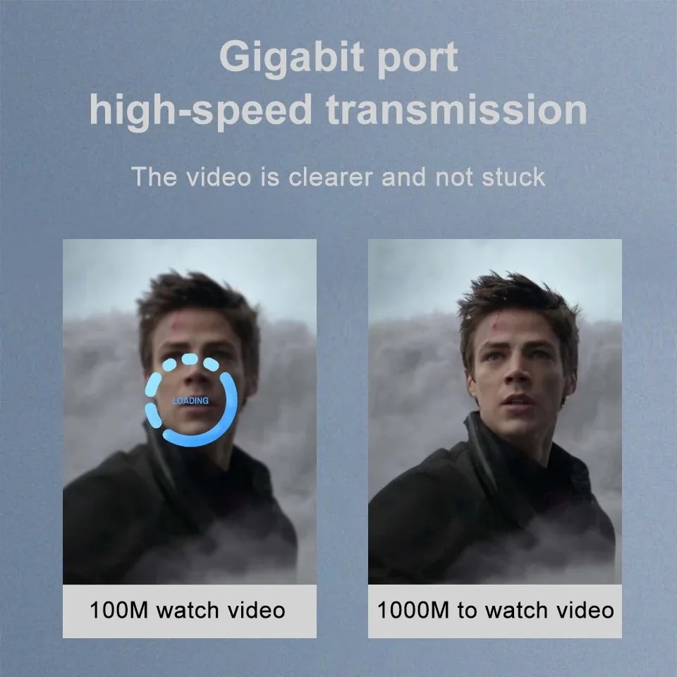 Switch Gigabit KuWFi a 5 porte Switch Ethernet veloce da 1000 Mbps Switch hub Ethernet porta LAN WAN per telecamera IP per monitor domestico