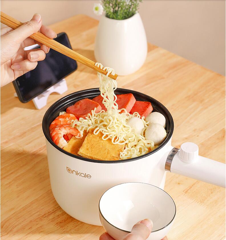 Mini sartén eléctrica multifuncional, olla antiadherente para arroz con vaporizador, 220V, L
