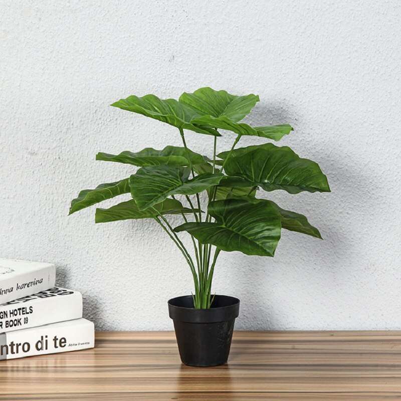 Arbre vert artificiel en plastique, fausses plantes, décoration de jardin pour la maison, toucher réaliste, décor de Table intérieure, petit arbre