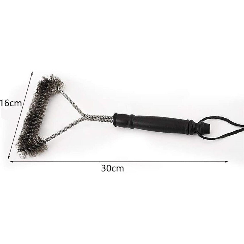 Barbecue Grill BBQ Brush Stainless Steel Grill Cleaning Brush 3 In 1 Barbecue Grill Brushes BBQ Clean Tool Cooking Accessories: 30x16cm
