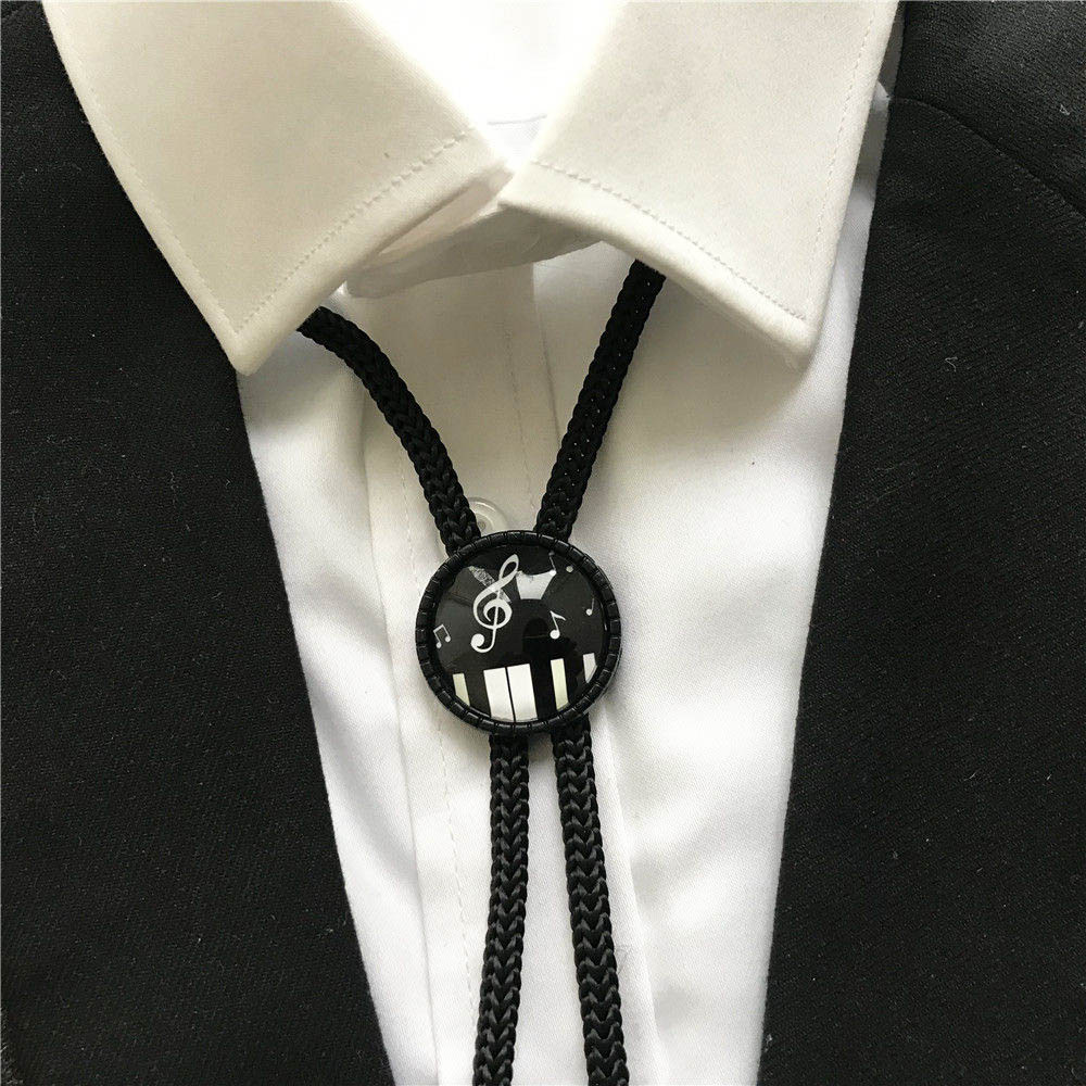 G-klav musiknoter pianomönster män kvinnor klassiska bolo slips musiker smycken flugor halsband för musikfest