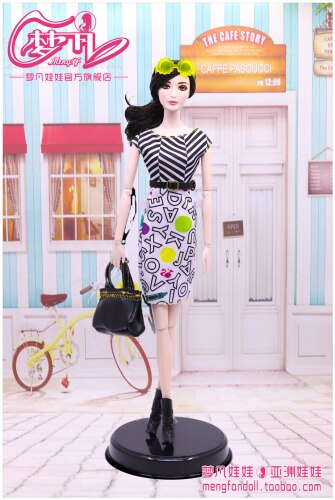 30cm Doll Dress Clothes suit for licca For ob24 ob27 Doll for Mengfan Doll Accessories Baby Toys Best Girl': Burgundy